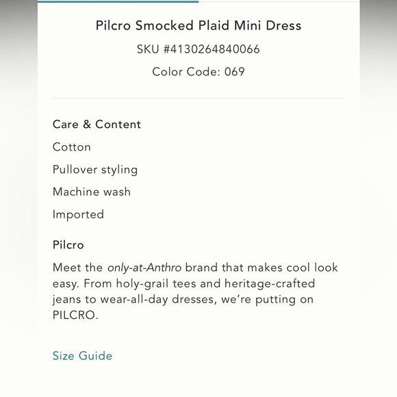 NWT new medium Anthropologie pilcro smocked red plaid mini dress ruffle tartan - Picture 4 of 17